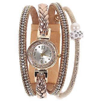 Geweven dameshorloge voor armband met studs (1 stuk)