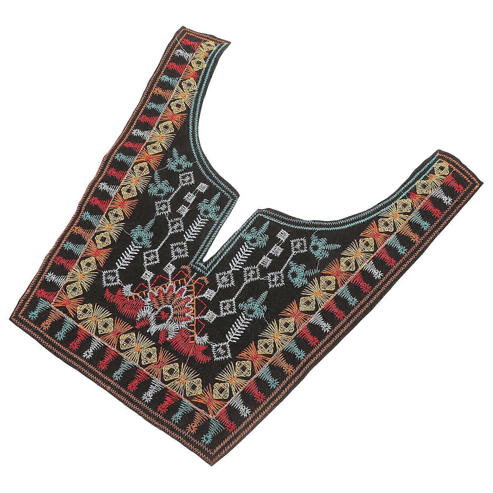 Ethnic Style Embroidered Applique for DIY Use Multi-Colored Clothes Patch