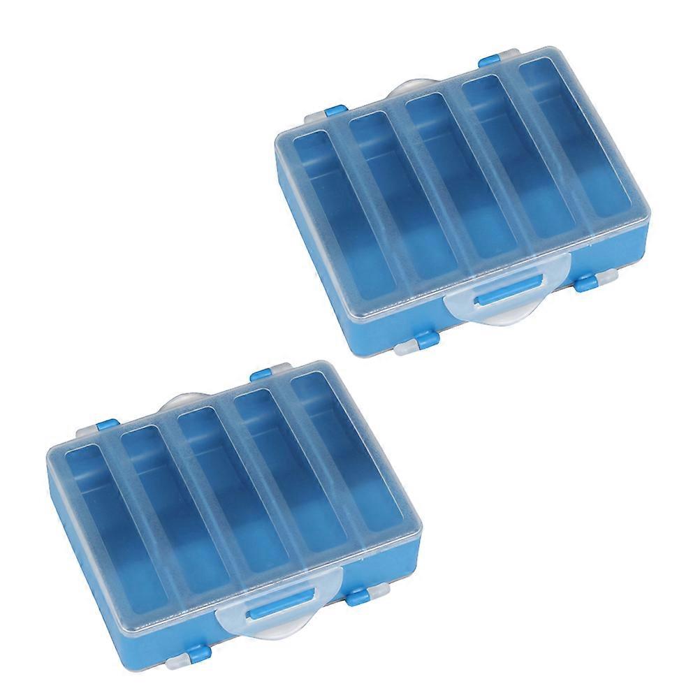 Fishing Lure Hook Storage Case Double Side Open Design 2Pcs Fly Fishing Box