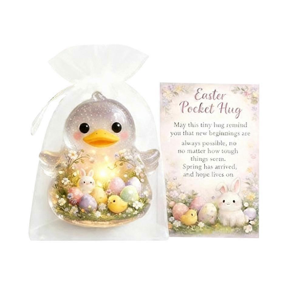 Emotional Support Easter Pocket Hug Egg Inspirational Card Keepsake Charm Gift
