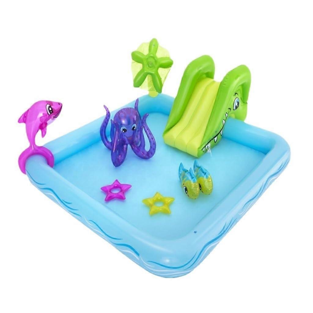 Inflatable Swimming Pool for Large Family, Durable PVC Rectangular Design for Backyard Outdoor Use