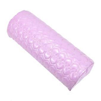 Pink PU Leather Nail Hand Rest Cushion for Manicure, Comfortable Easy Clean Salon Arm Support