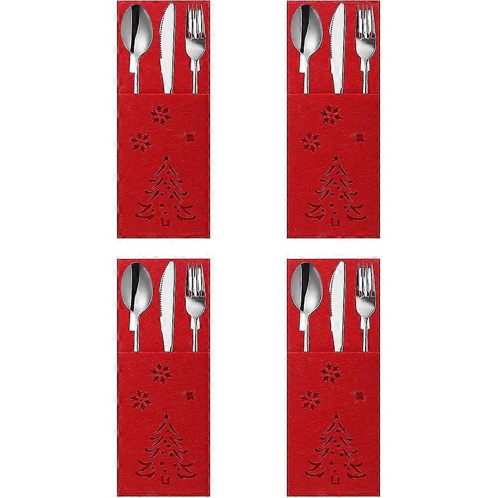 12-pack Christmas Tree Cutlery Holders Table Decor