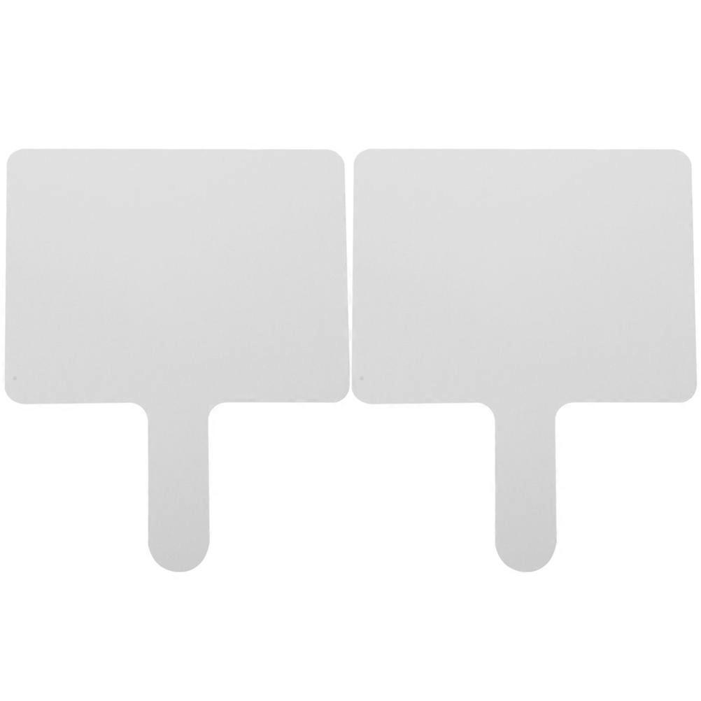 School White Boards Answer Board Handle Answer Paddle 2Pcs for Students