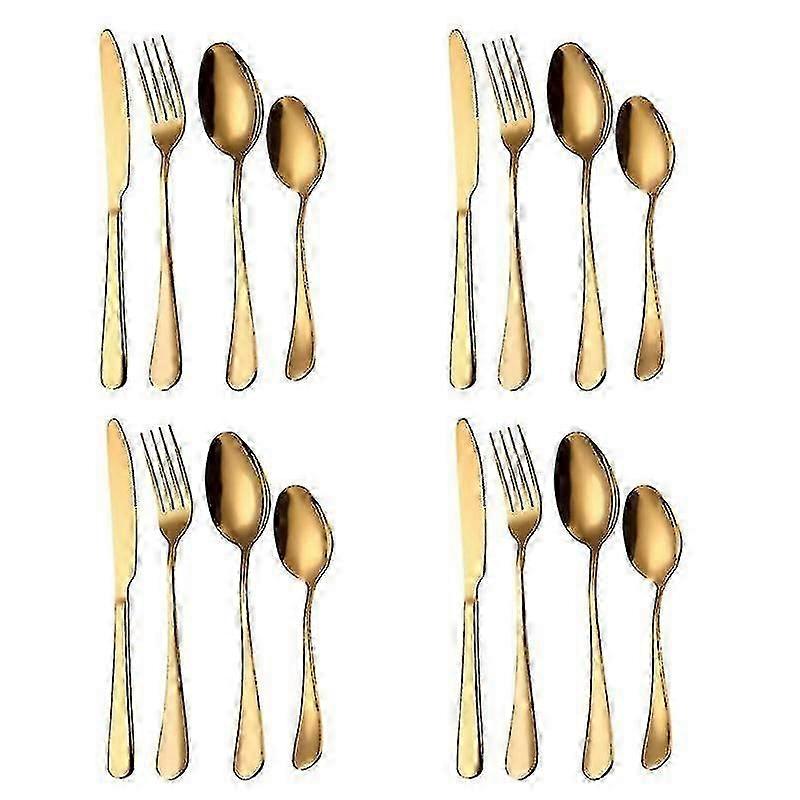 4pcs Kitchen Tableware, Stainless Steel Flatware set Kitchen Tableware