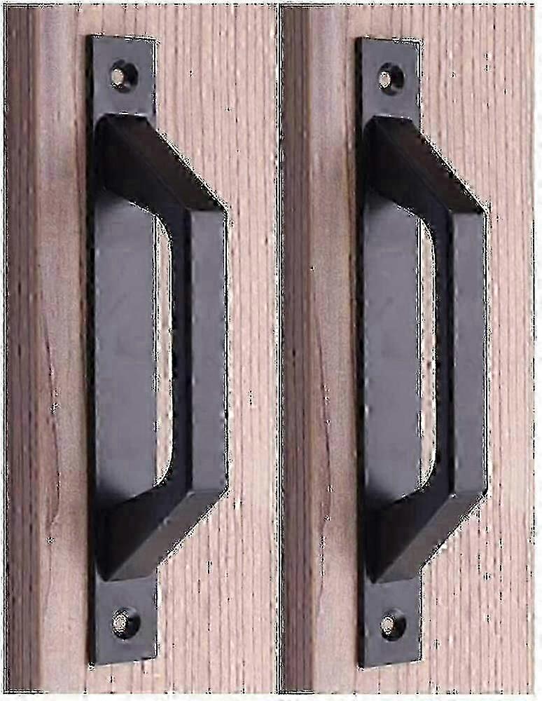 Auspicious-black Carbon Steel Sliding Door Handle Barn Door Pull