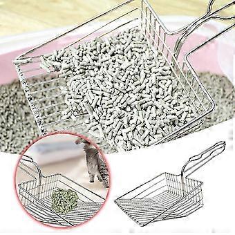 Cat Litter Scoop Kitty Shovel with Hook&Hole Metal Sifter Scooper Stainless Steel for Easy Cleaning Durable & Heavy Duty with Long Handle