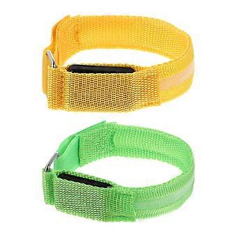 Chargeable Night Running Armband Adjustable Bracelet with 2Pcs for Sports Use