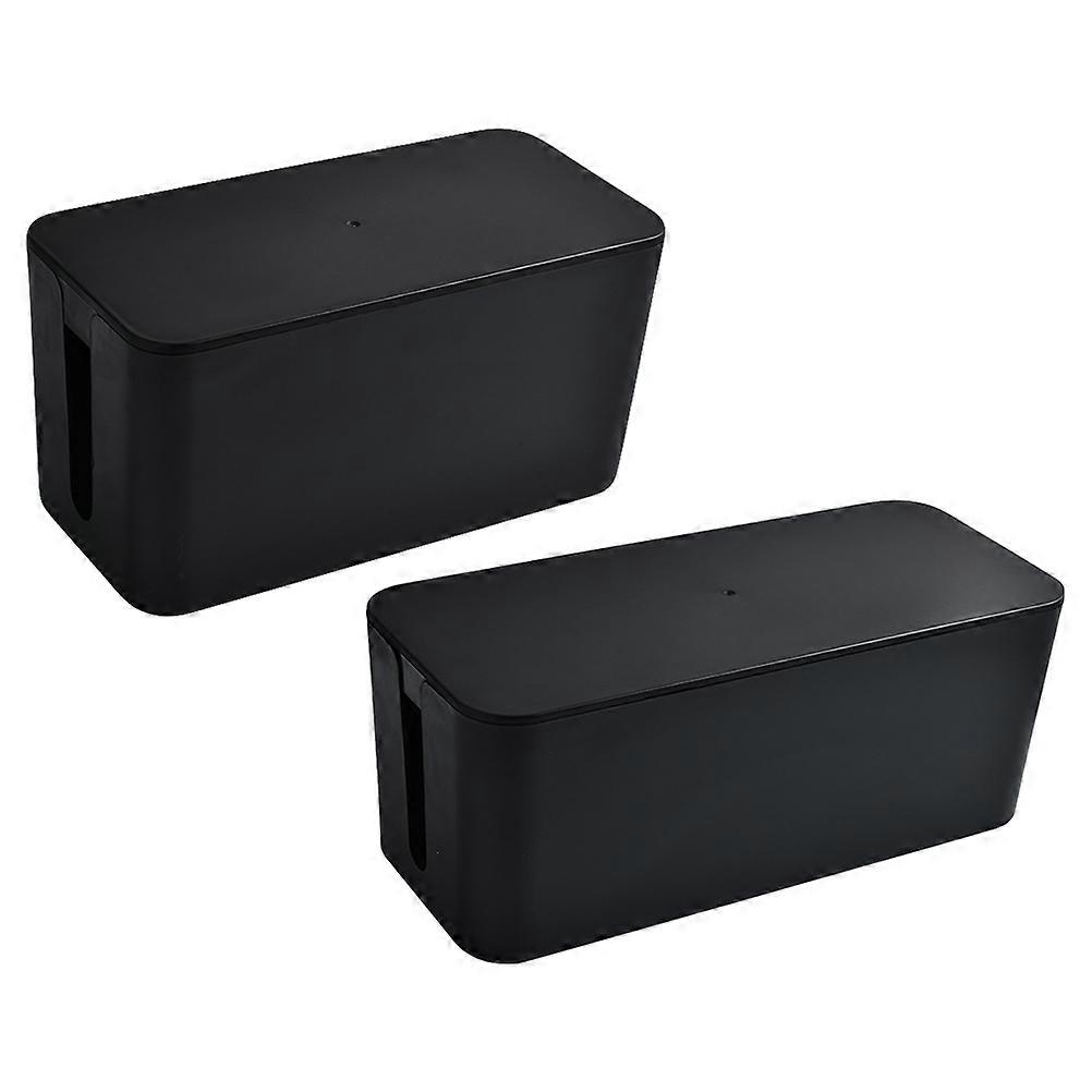 Cable Storage Box Power Line Container for Organizing 2Pcs Plastic