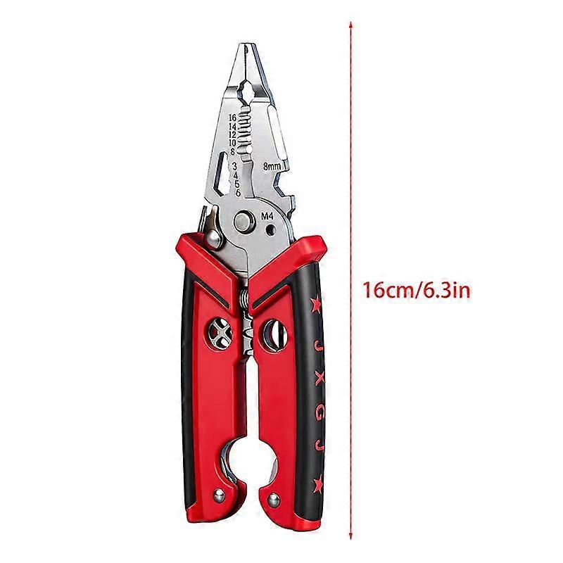 Multifunctional Wire Pliers: Stripper, Crimper, Cutter