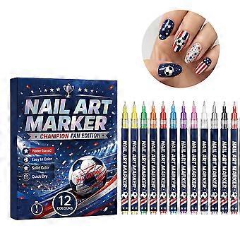 12 Colors Water-Based Face & Body Paint Marker Pens, Smudge-Proof Long Lasting Temporary Tattoo Markers for Sports Fan Party, Mardi Gras, Halloween SF