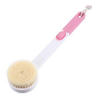Long Handle Soft Hair Bath Brush for Bathing Use Pink