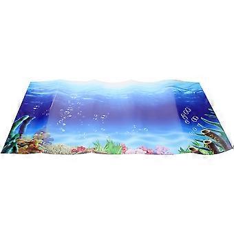 Akvariumdekorasjonsklistremerke med selvklebende 5 stk. blått PVC-materiale