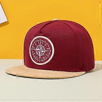 Hiphop-hatt med platt brätte, amerikansk gatuhatt för hiphop, fritid, trendig cool unisex-basebollkeps, lämplig för utomhusbruk.