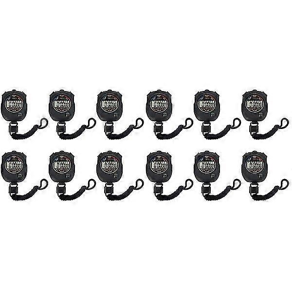 12 Pcs  Game Stopwatch Match Timer Electronic Watch Practical Training Timer