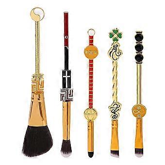 Tokyo Revengers Anime Makeup Brushes, Gold Color Animation Peripherals Cosplay Makeup Brush Kit Tools, Gifts for Fans
