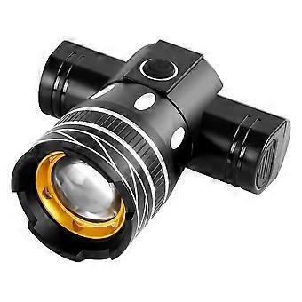 Kaesi USB Rechargeable Waterproof Bike LED Front Light Flashlight Safety Cycling Lamp
