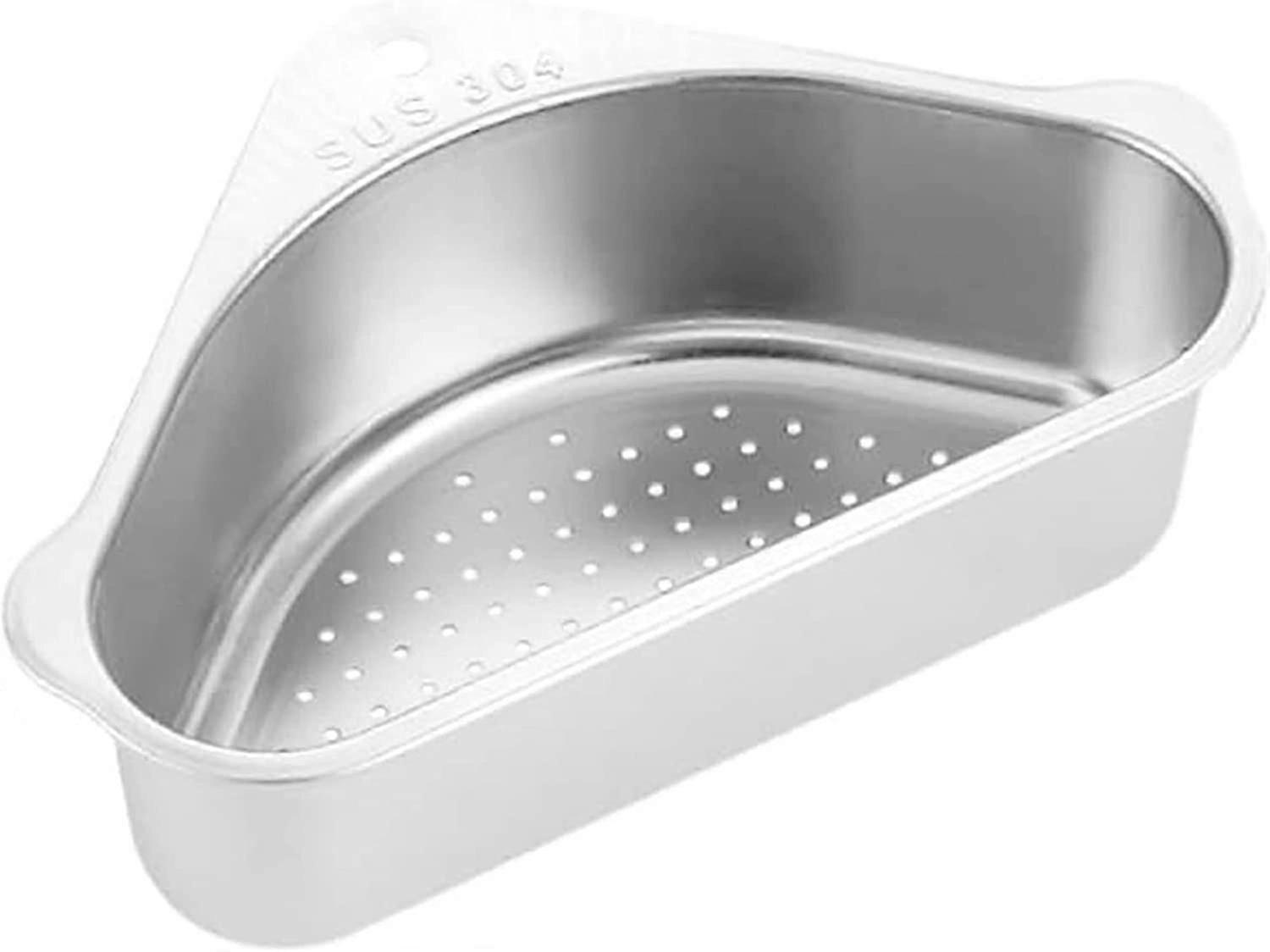 Colander Sink Storage Rack, Triangular Sink Drain Holder, Peelers