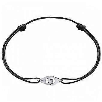 Silver Handcuffs Necklace On Cord