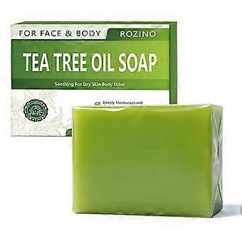 Tea Tree Oil Soap Bar, 4-in-1 Cleansing Bar for Face Body Hands & Hair, Deeply Cleanses Excess Oil and Dead Skin, Moisturizing Care for Oily Skin
