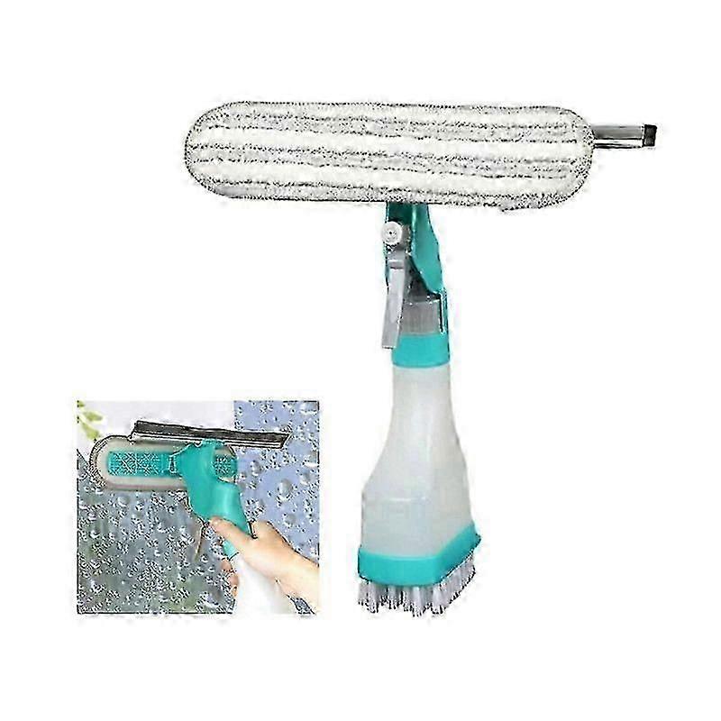 4 in 1 Microfiber Window Squeegee with Water Spray Bottle - Squeegee for Window