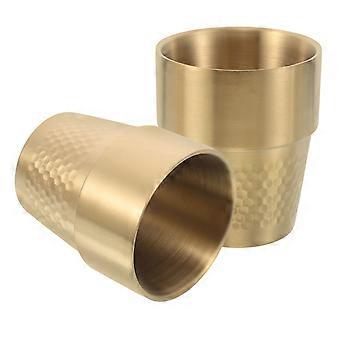 2pcs Stainless Steel Tumbler: 300ml Stainless Steel Insulated Drinking Glasses Cups - Hammered Pattern Straight Tumbler For Water Juice Beer Daily Use