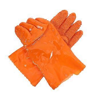 1 Pair Potato Peeler Gloves Anti-Slip Vegetable Processing Tool Peeling Gloves Utility Kitchen Gadget (Rosy)