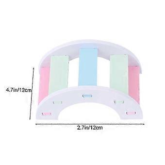 Colorful Rainbow Bridge Hamster Ladder Toy for Small Animals Play