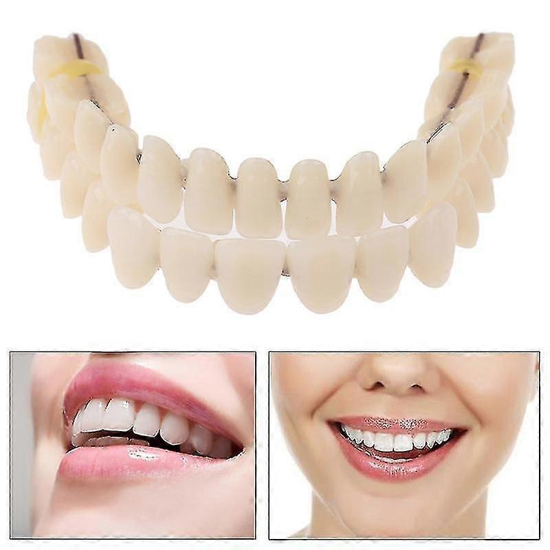 Resin Teeth Denture Upper Lower A2 28pcs / Set Artificial Contoured Denture Tool