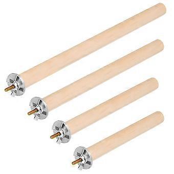 Perchoir en bois pour perroquet, servant également de plateforme pour cage (lot de 4).