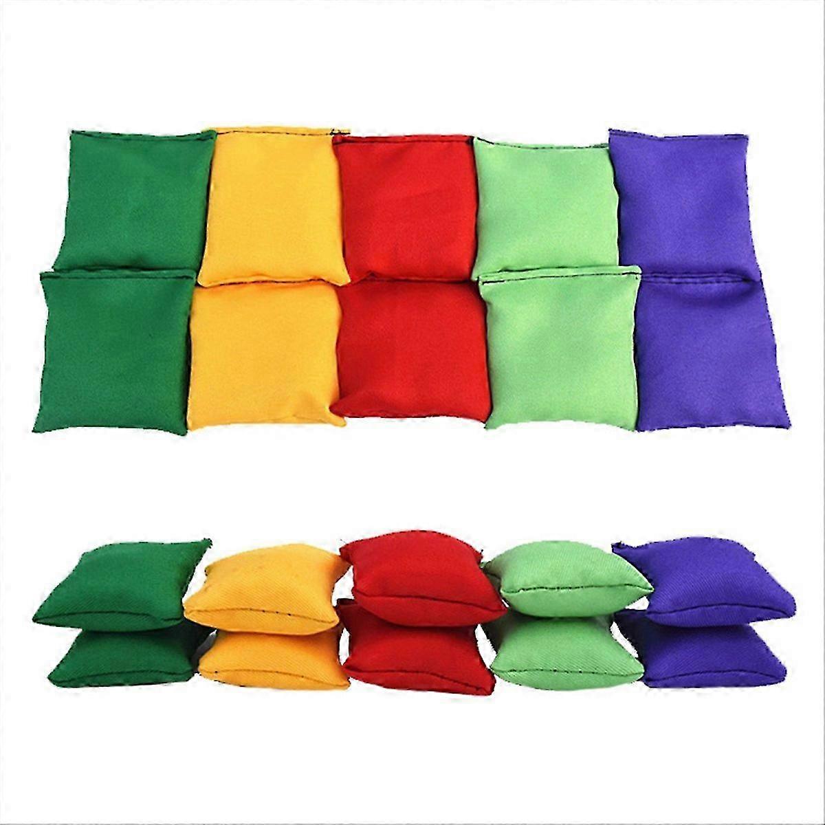 Throwing Game, Outdoor Safety Throwing Game, Square Solid Color Double Layer Leakproof Sandbag