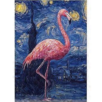 Starry Night Flamingo Jigsaw Puzzle SQZ618