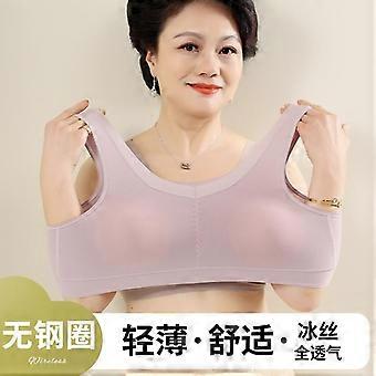 Plus Size Wireless Tank Style Push Up Anti Sag Bra For Middle Aged Women
