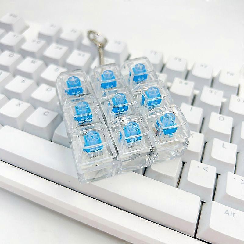 High-transparency stress-relief mechanical keyboard button fidget finger decompression button keychain