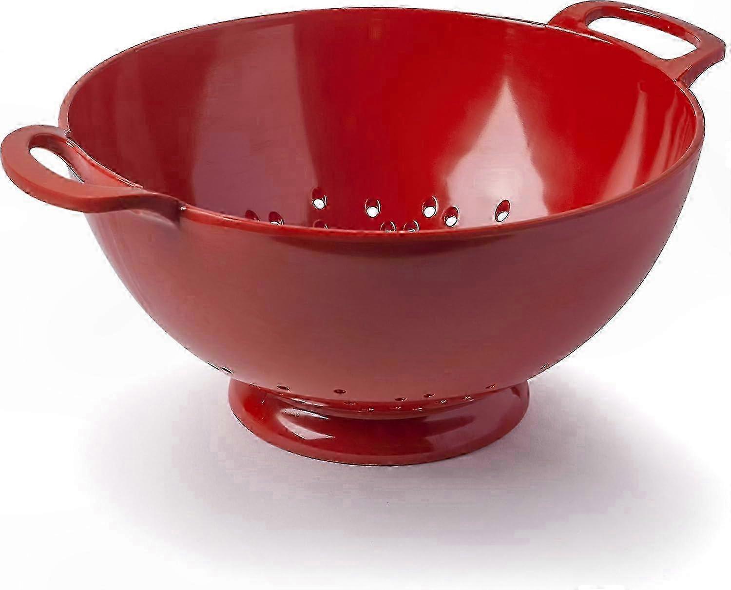 Kitchen Colander and Strainer in Red for Everyday Use