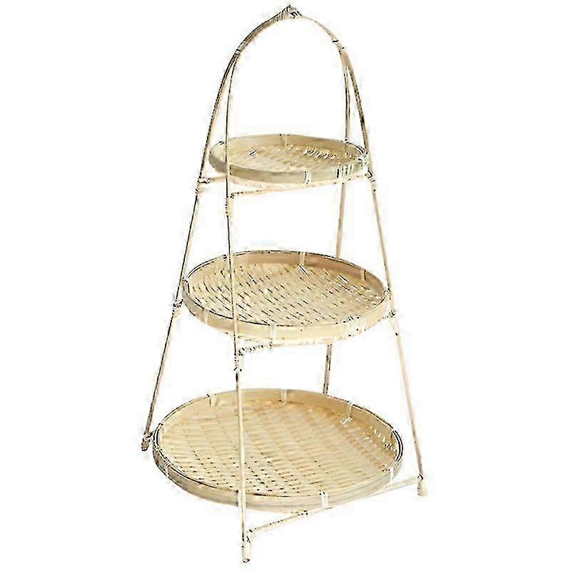 Bamboo Three-Layer Food Stand