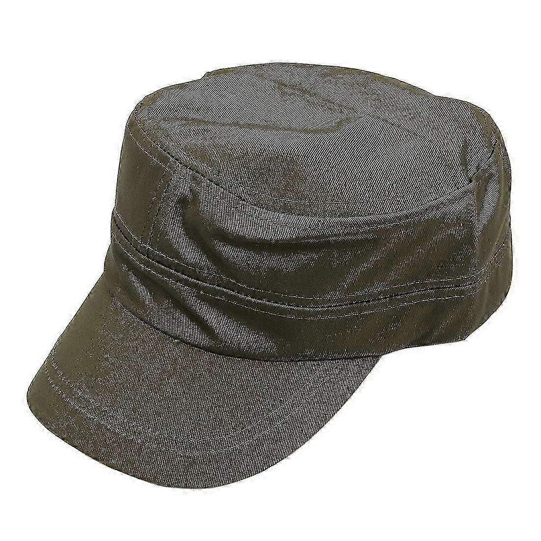Stylish Plain Cap Patrol Cap Hat Adjustable Green