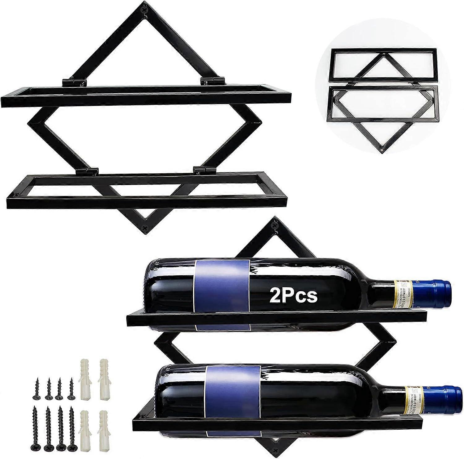 Foldable Wall-Mounted Wine Rack for Kitchen Bar Home Dcor