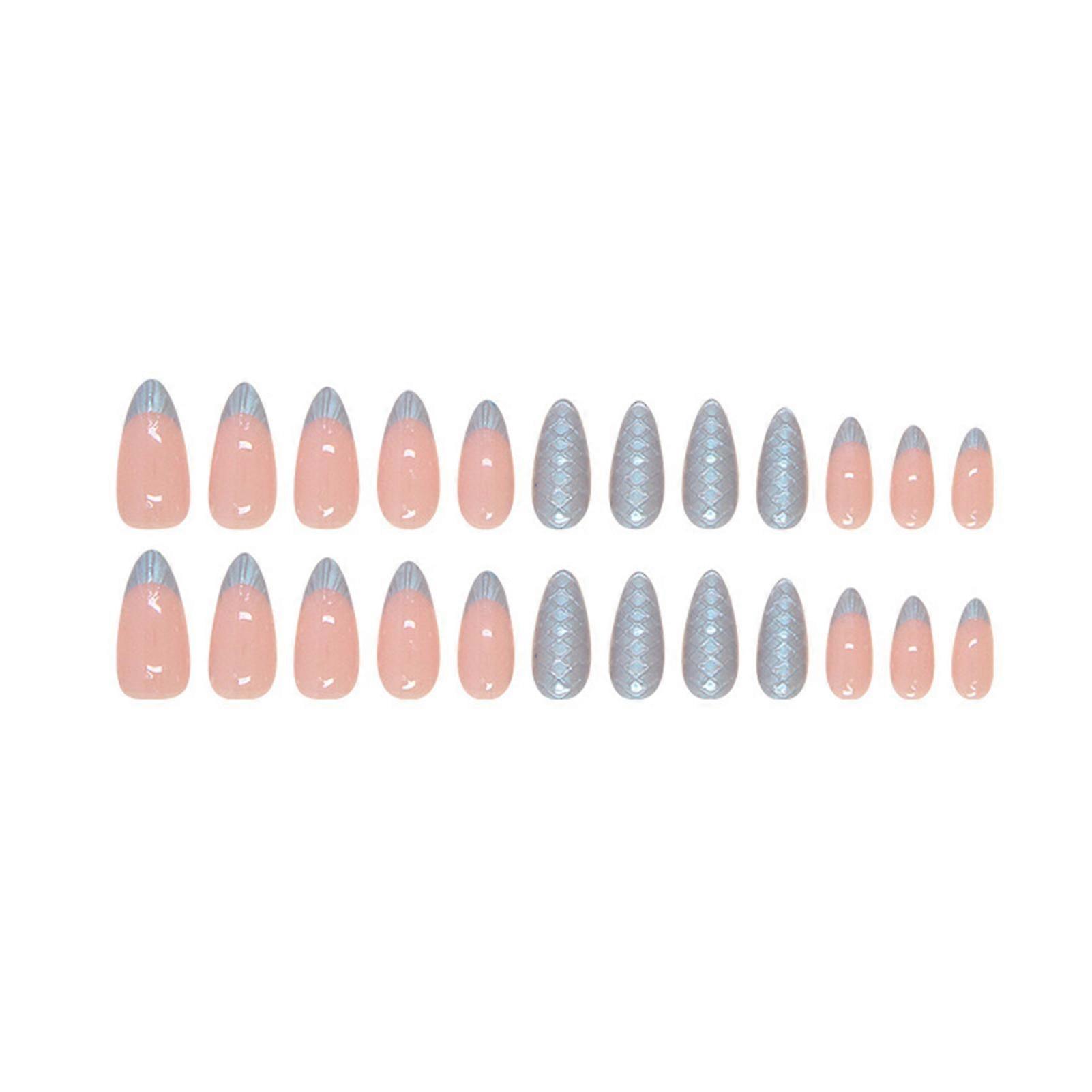 24PCS Resin Press On Nails Set