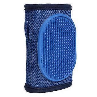 Tierpflegehandschuh mit Gumminoppen, geeignet zum Baden, Massieren, Bürsten und Entfernen von Tierhaaren, fingerloser Bürstenhandschuh für Hunde und Katzen, mehrfarbig