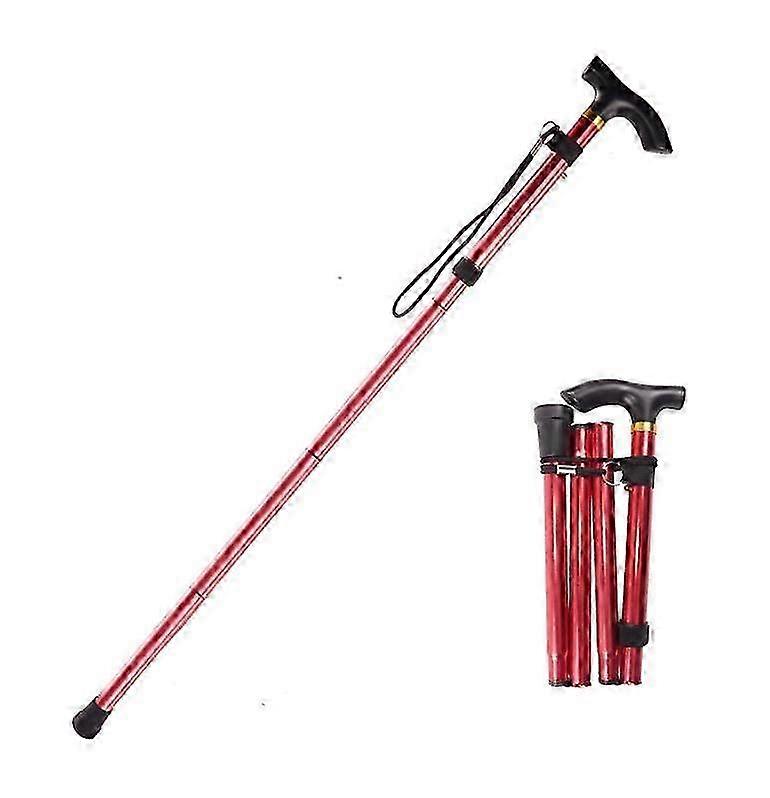 Red Foldable Walking Cane