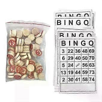 Juego de bingo de 40 piezas: 40 cartones de bingo y 75 fichas numéricas. Compatible con juegos interactivos para fiestas infantiles.