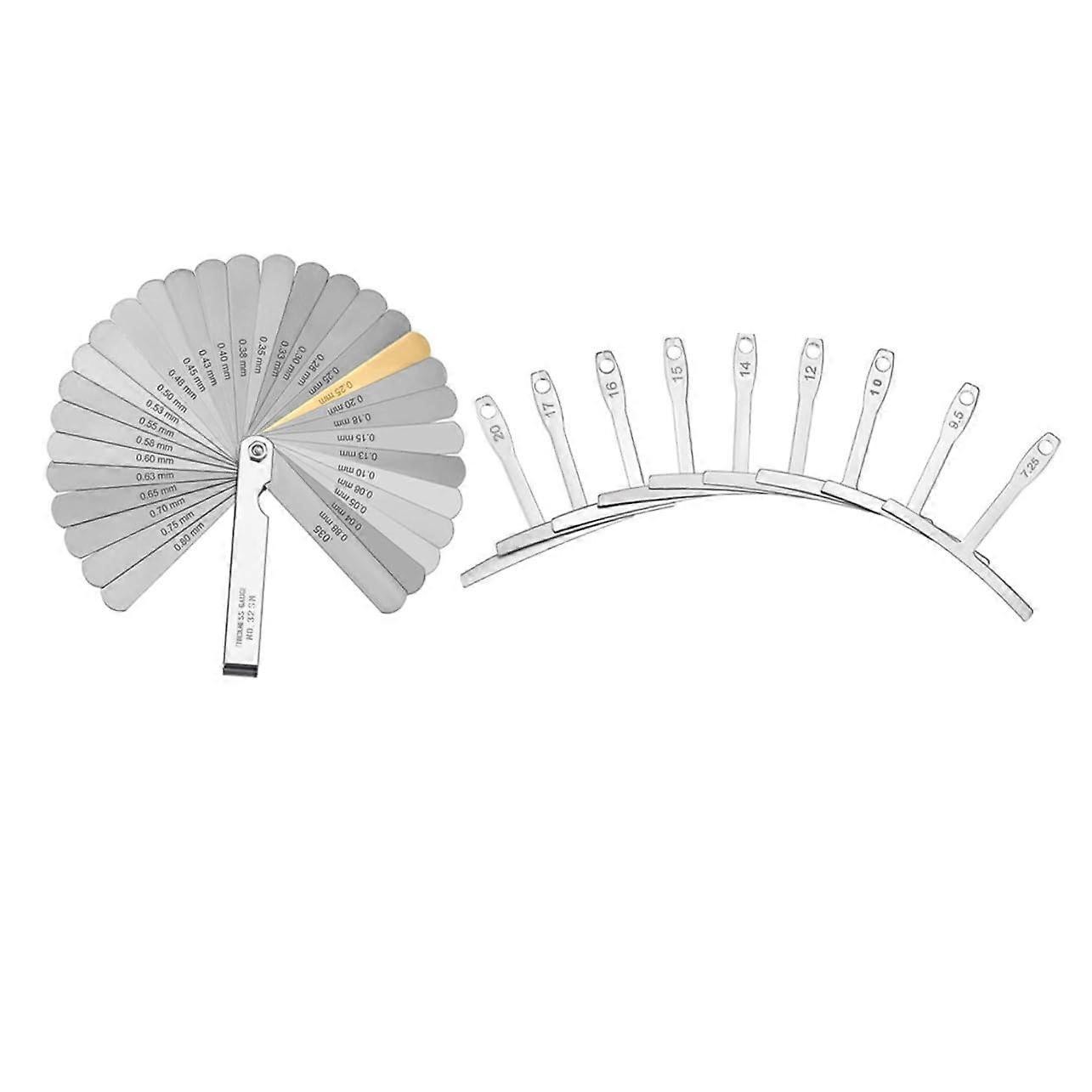 Guitar Setup Tool with Action Gauge, Understring Radius and Feeler Gauge Ruler for Precise