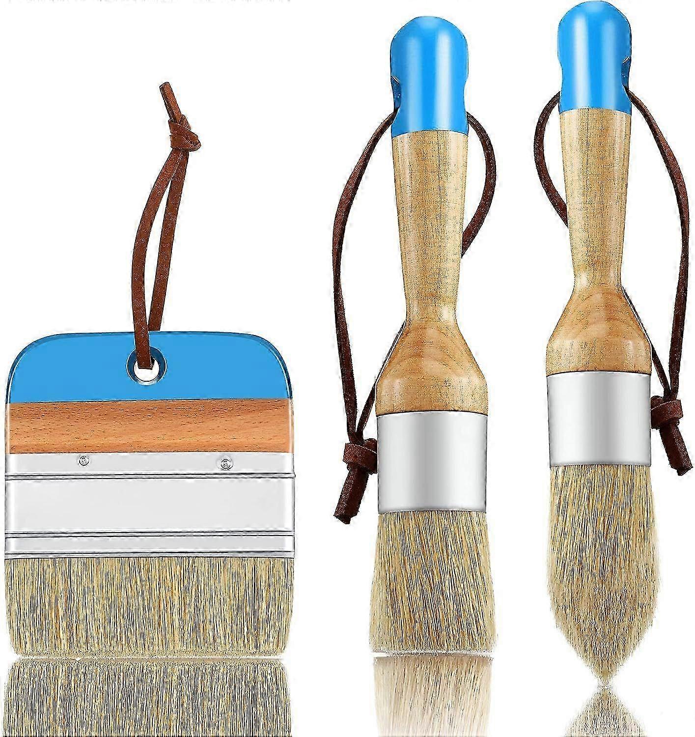 Oval Round Flat Chalk Paint Brushes