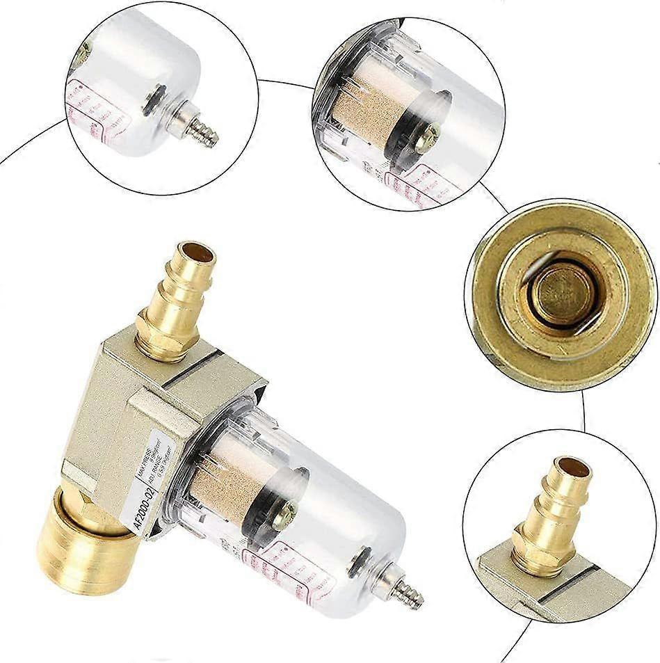 Compressed Air Water Separator Filter Regulator 1/4, for Compressor Tools, 1 Pack