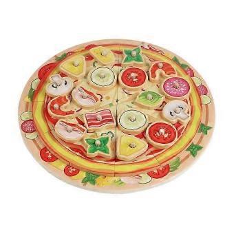 Träpizzaleksak Flerskiktad DIY