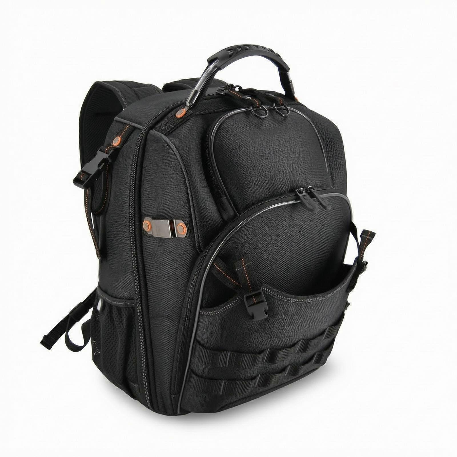 Tool Backpack Multi-Pocket Bag Padded for Electricians, Construction Workers