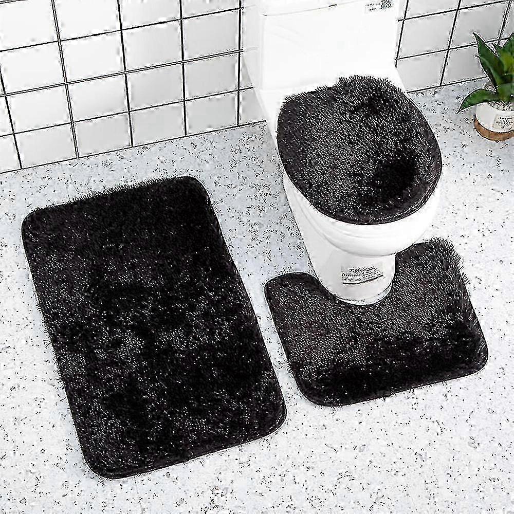 3pc Soft Absorbent Bathroom Mat Set