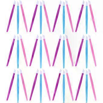 150 stuks plastic nagelriemverwijderaars/nagelriemduwerstaafjes voor manicure, veilig te gebruiken in roze, blauw en paars, voor thuisgebruik en salons.