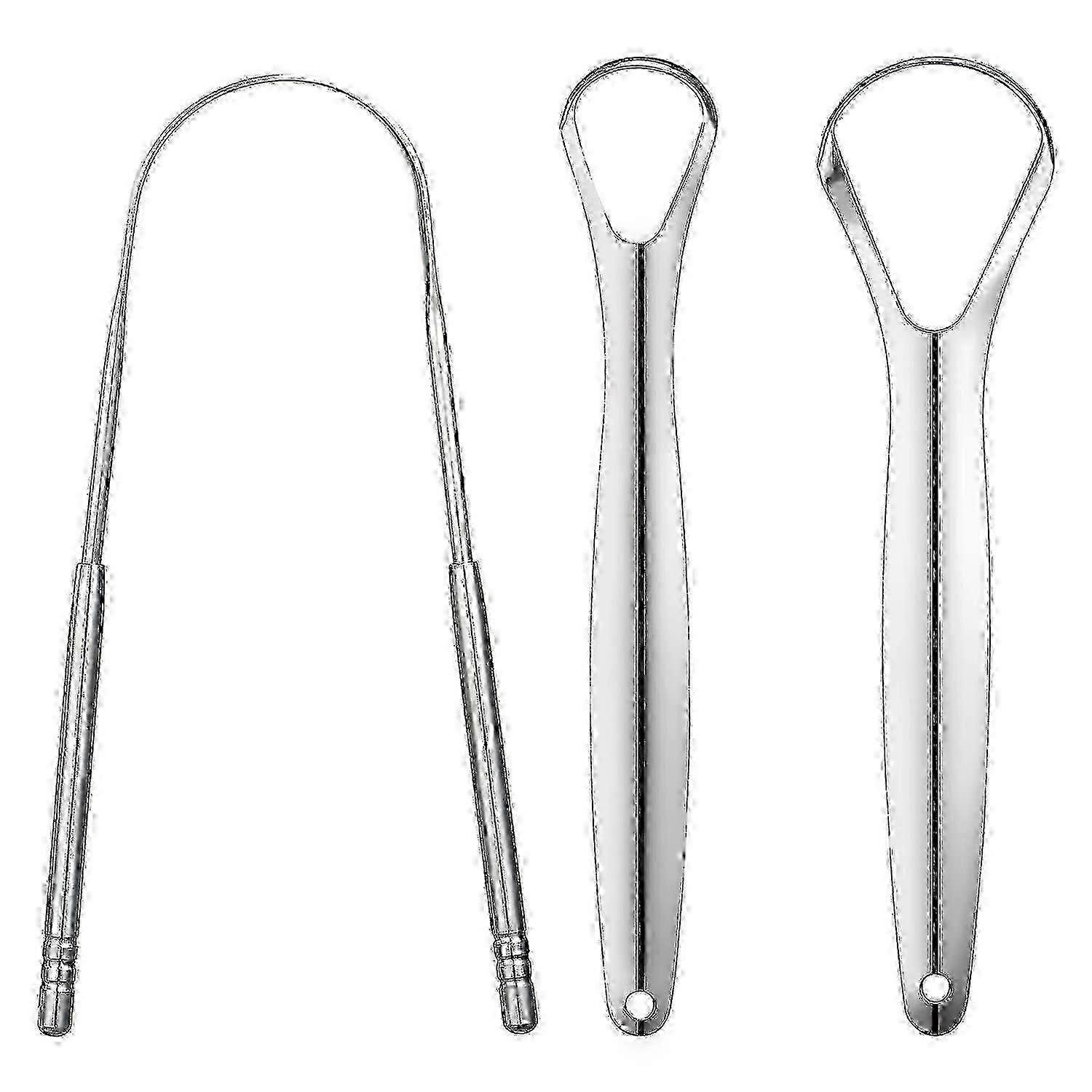 Smooth-Curved Stainless Tongue Scraper